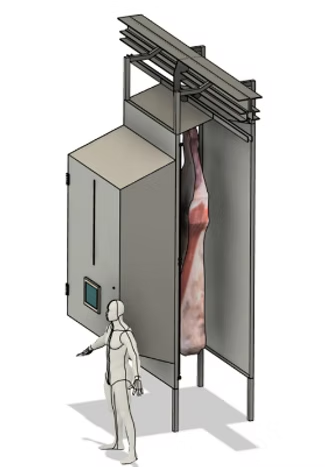 Vista della stazione SEUROP-Scan per la classificazione delle carcasse